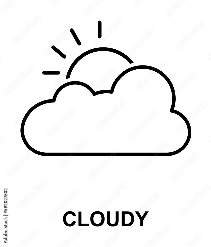 cloudy icon illustration on transparent background cloudy icon illustration on transparent background