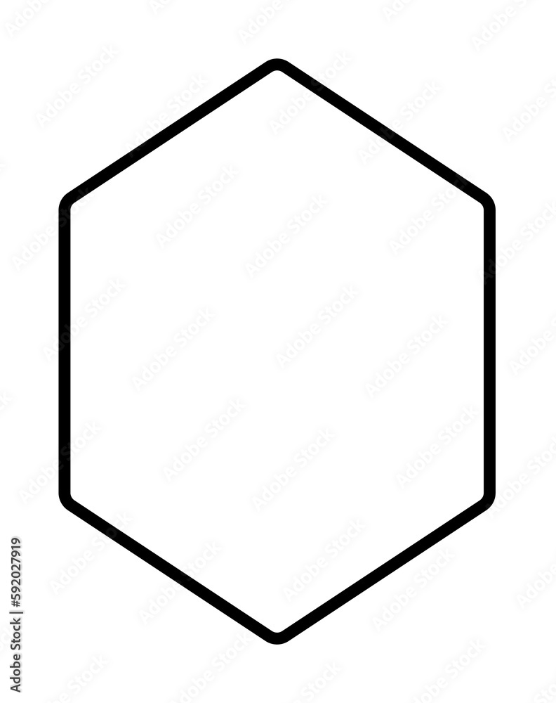hexagon icon illustration on transparent background hexagon icon illustration on transparent background