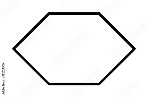 hexagon icon illustration on transparent background