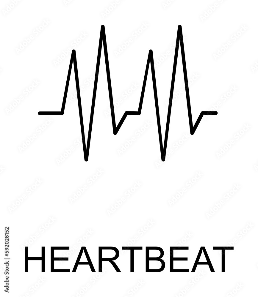 heartbeat line icon illustration on transparent background