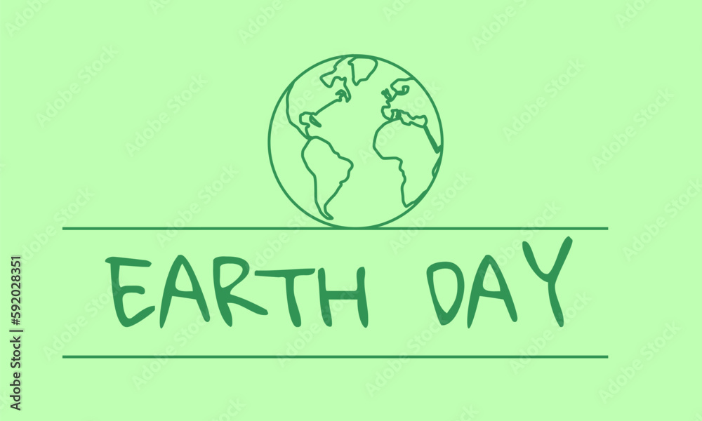 Vector illustration of the globe for Earth Day.