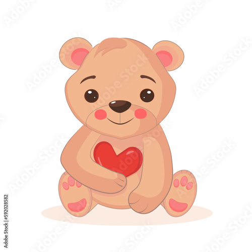 Сute beautiful bear for babe birthday or loved one