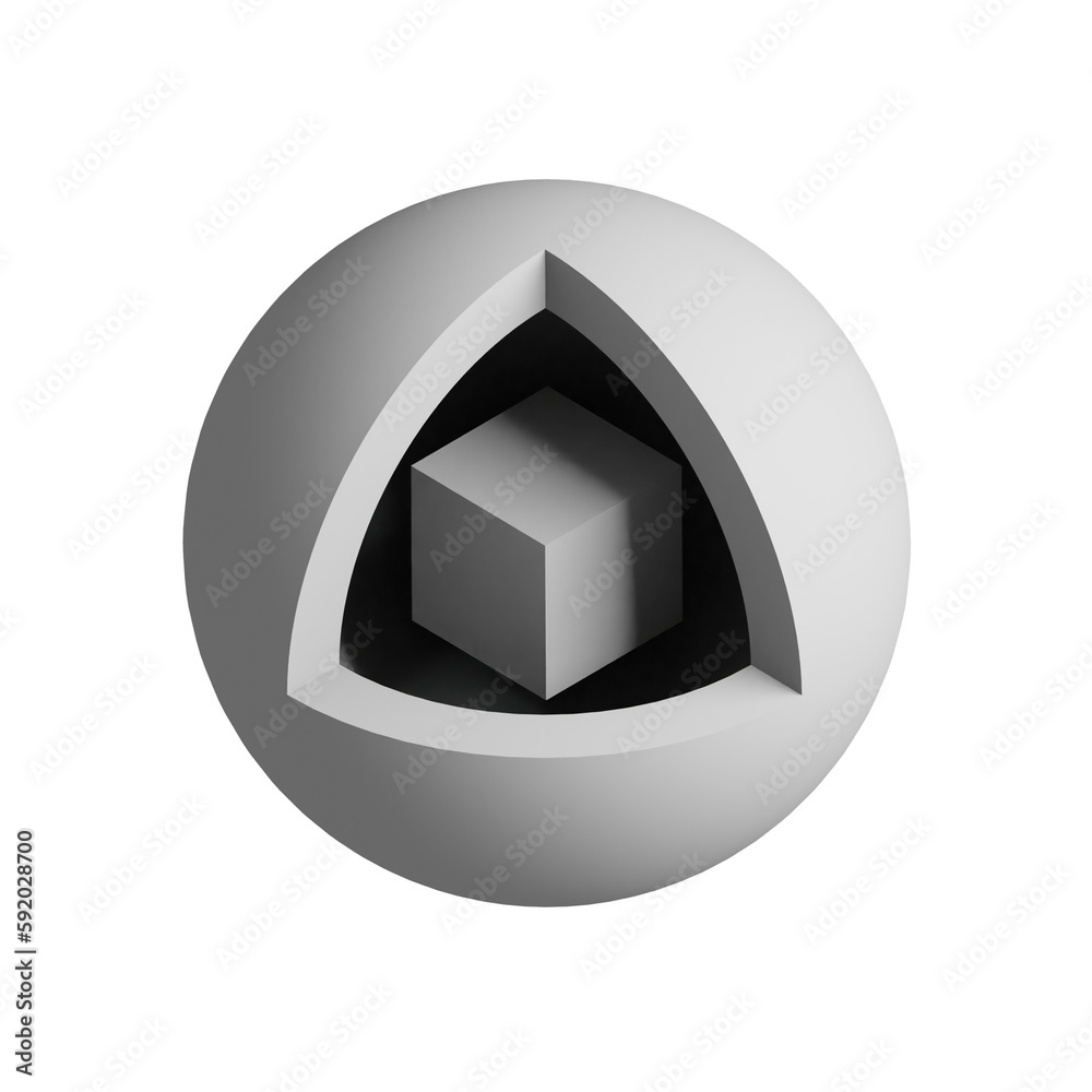 Fototapeta premium 3d sphere icon design. Business presentation infographic graph element.