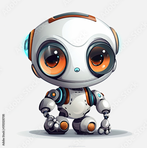 cute robot with a smile