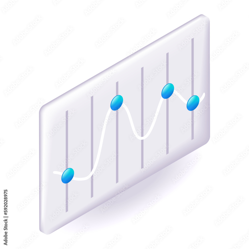 3D Isometric. Cartoon icons. Chart with different indicators. Levels, sliders rise and fall. Analysis of the stock market situation 3D Isometric. Cartoon icons. Chart with different indicators. Levels, sliders rise and fall. Analysis of the stock market situation