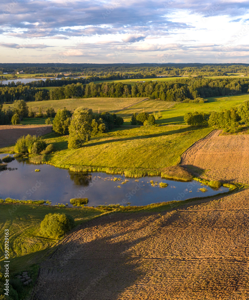 Latvian countryside, summer day in Latgale. Latvian countryside, summer day in Latgale.