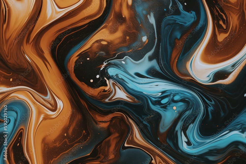 Fototapeta premium close up of blue and white water splashes