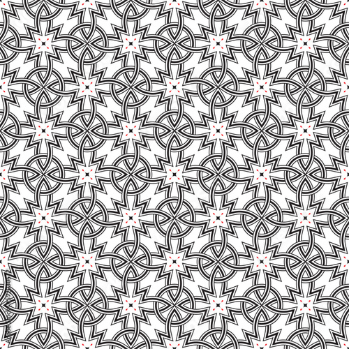 Vector seamless models. Modern stylish texture. Composition from regularly repeating geometrical element. Monochrome, simple. Vector illustrations.