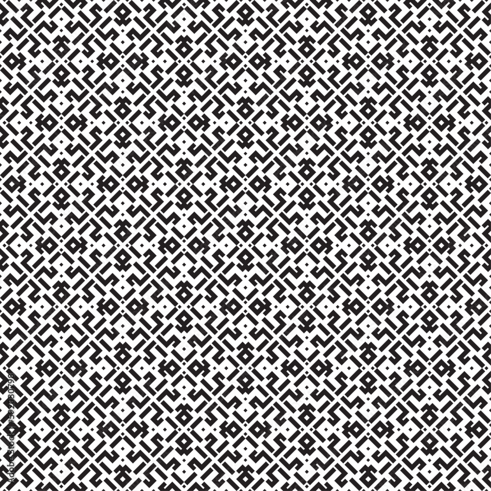 Vector seamless models. Modern stylish texture. Composition from regularly repeating geometrical element. Monochrome, simple. Vector illustrations.