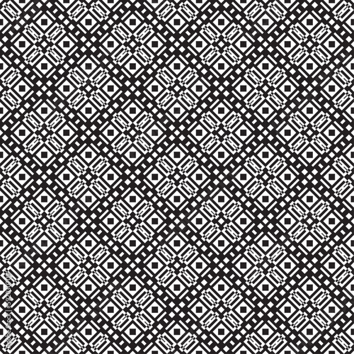 Vector seamless models. Modern stylish texture. Composition from regularly repeating geometrical element. Monochrome, simple. Vector illustrations.