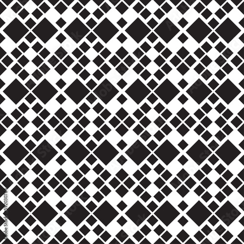Vector seamless models. Modern stylish texture. Composition from regularly repeating geometrical element. Monochrome, simple. Vector illustrations.