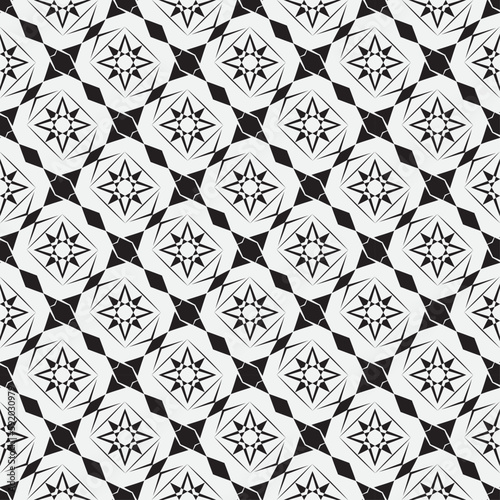 Vector seamless models. Modern stylish texture. Composition from regularly repeating geometrical element. Monochrome, simple. Vector illustrations.