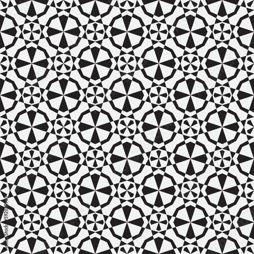 Vector seamless models. Modern stylish texture. Composition from regularly repeating geometrical element. Monochrome, simple. Vector illustrations.