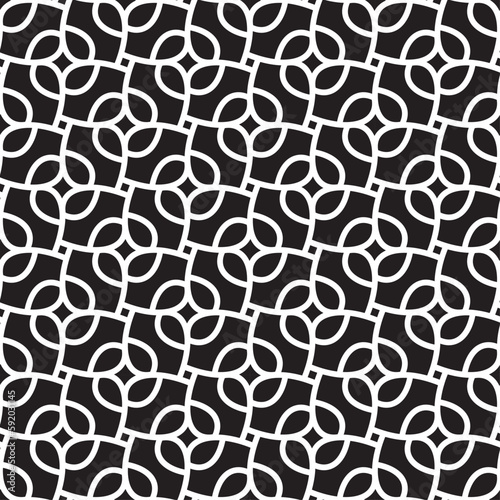 Vector seamless models. Modern stylish texture. Composition from regularly repeating geometrical element. Monochrome, simple. Vector illustrations.