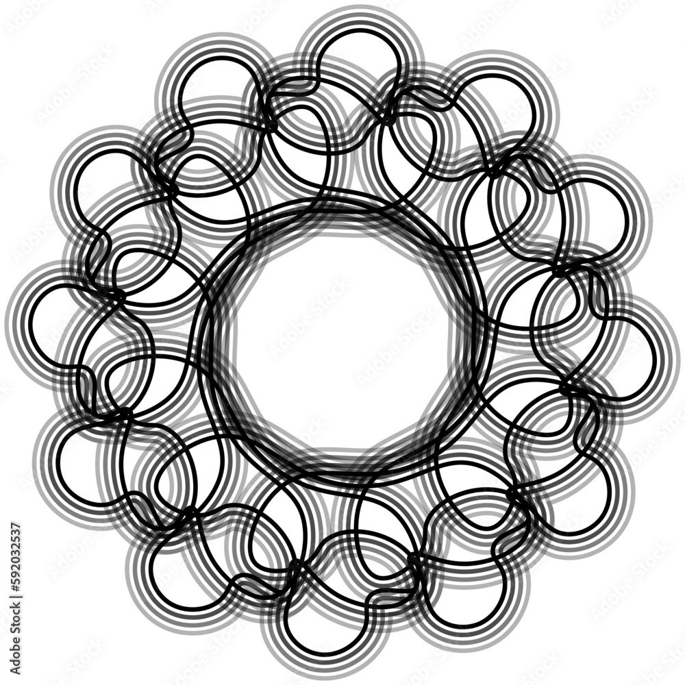 Black flower shape Spirograph icon. Vector illustration. Black flower shape Spirograph icon. Vector illustration.