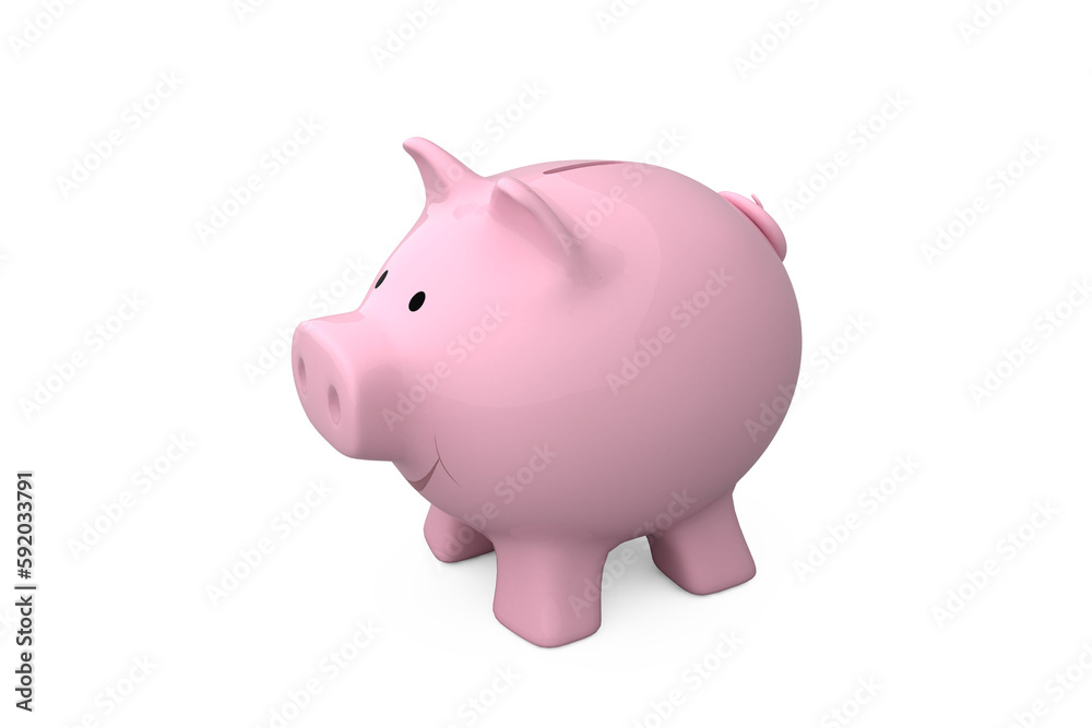 Composite image of pink piggy bank Composite image of pink piggy bank