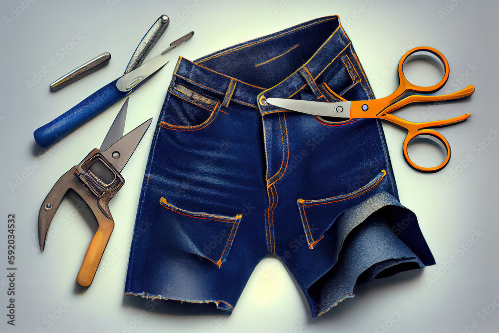 Happy labor day, Top view sewing accesories. Generative Ai Happy labor day, Top view sewing accesories. Generative Ai