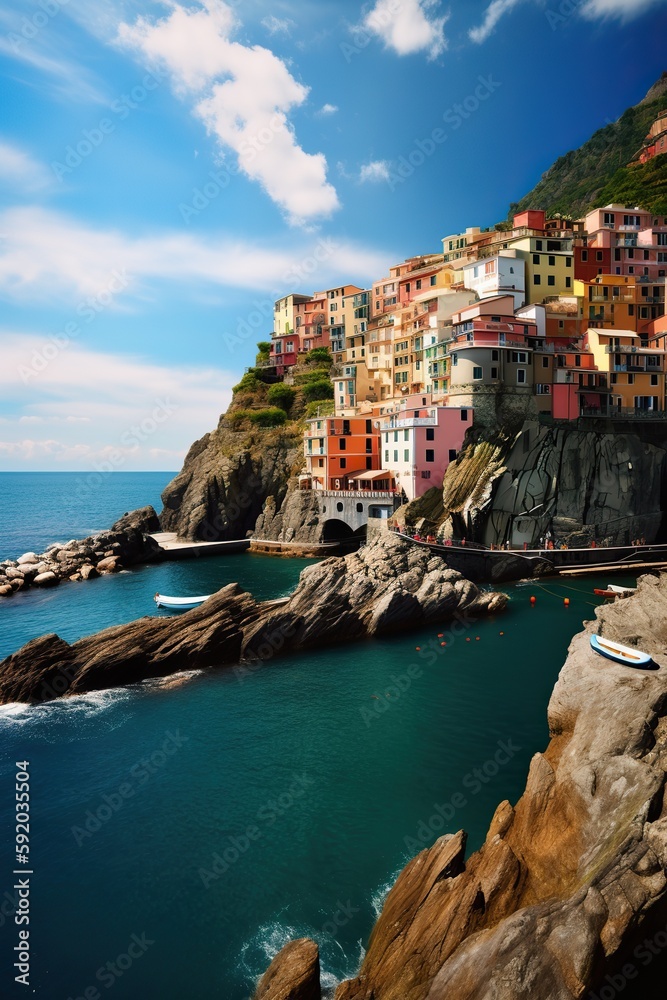 The Cinque Terre coastal towns in Italy , generative artificial intelligence