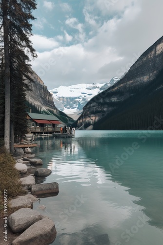 The Lake Louise in Banff National Park Canada , generative artificial intelligence 