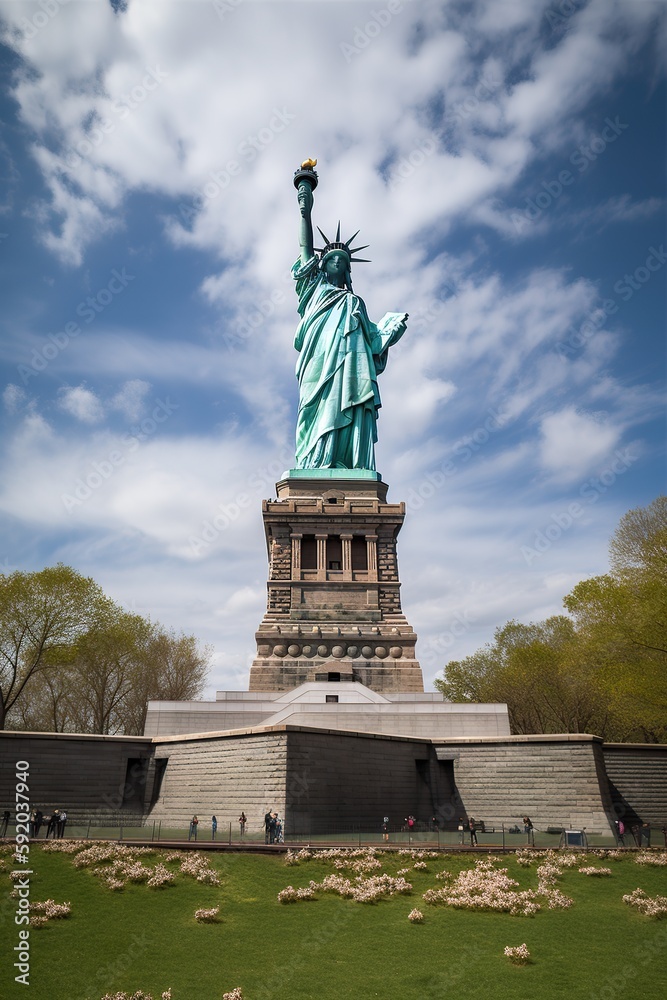 Fototapeta premium The Statue of Liberty in New York USA , generative artificial intelligence 