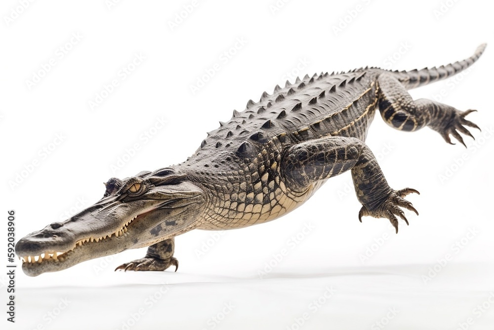 crocodile isolated on white background crocodile isolated on white background