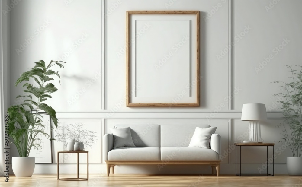 blank picture frame mockup on a wall vertical frame mockup in modern minimalist interior with plant in trendy vase on wall background, Template for painting, photo or poster blank picture frame mockup on a wall vertical frame mockup in modern minimalist interior with plant in trendy vase on wall background, Template for painting, photo or poster
