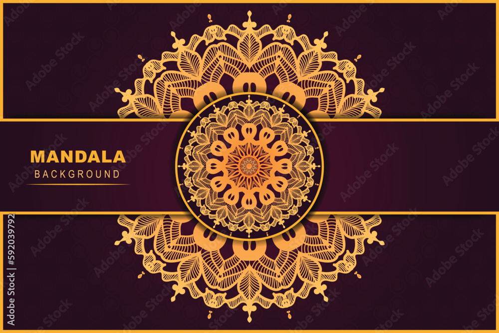 Vector luxury mandala with golden arabesque pattern Arabic east style background design template Vector luxury mandala with golden arabesque pattern Arabic east style background design template