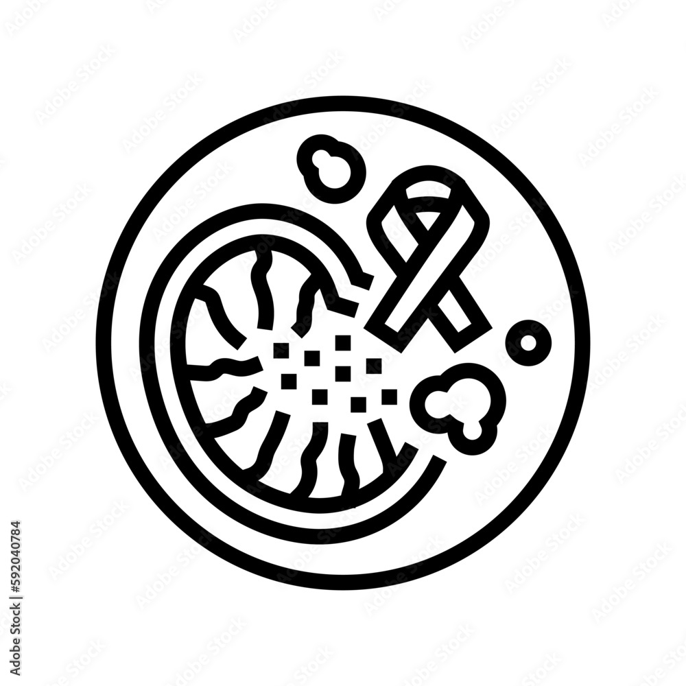 non hodgkin lymphoma cancer line icon vector illustration non hodgkin lymphoma cancer line icon vector illustration