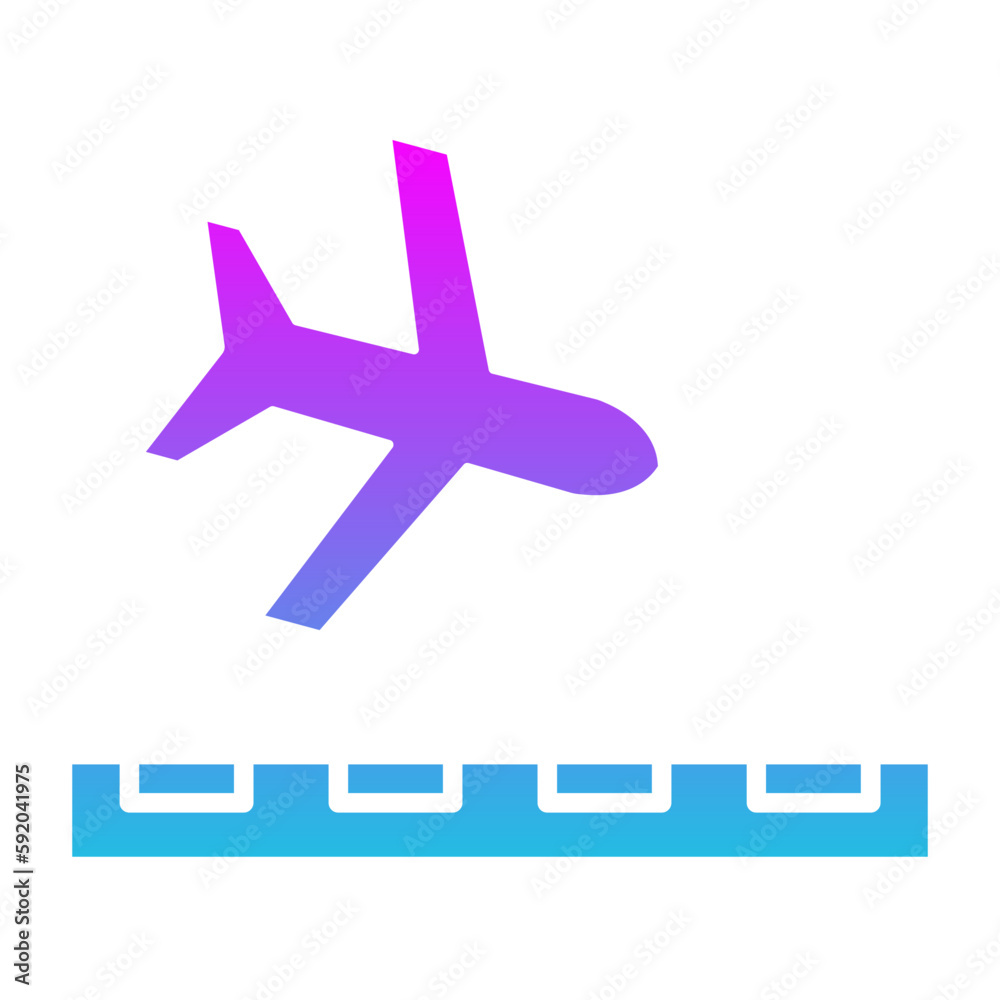 Landing Glyph Gradient Icon Landing Glyph Gradient Icon