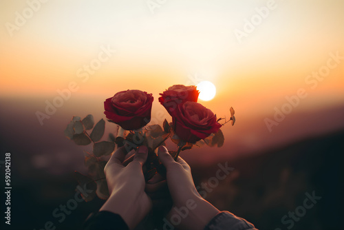 Holding Roses