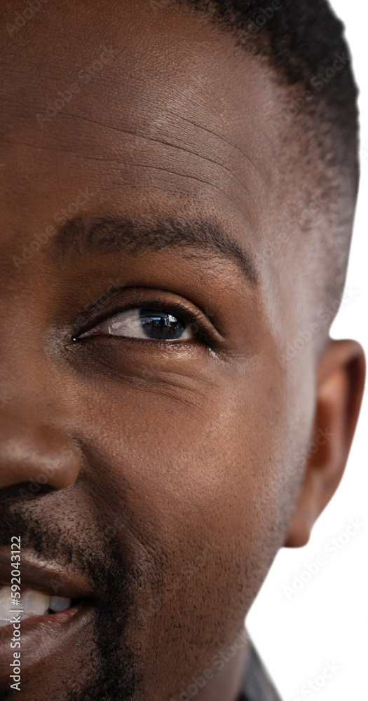 Fototapeta premium Cropped image of man looking away