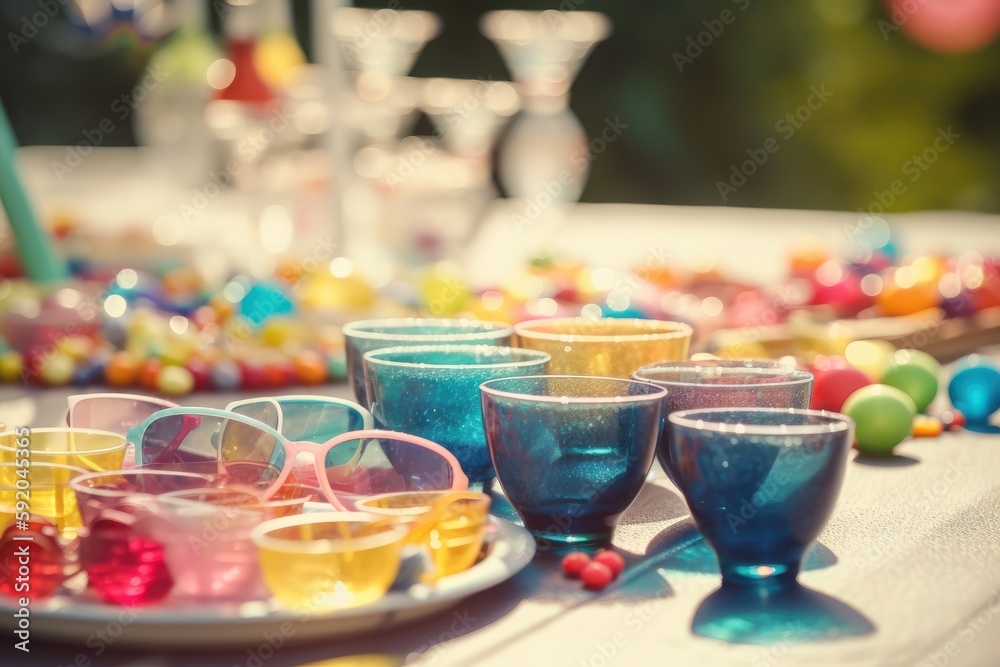 Party holiday stuff in summer. AI generated Party holiday stuff in summer. AI generated