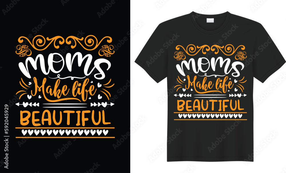  Mom t-shirt design Mother day t-shirts design, for Hand drawn lettering phrase. Modern calligraphy t shirt design. best selling typography creative custom Women's Day t shirt design. mom t shirt 