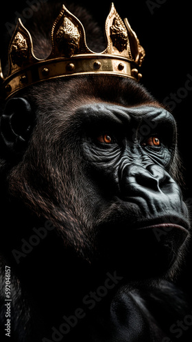 wise gaze gorilla portrait © Andrii Yablonskyi