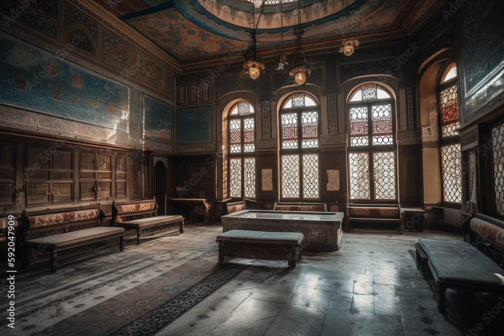ottoman palace interior Generative AI