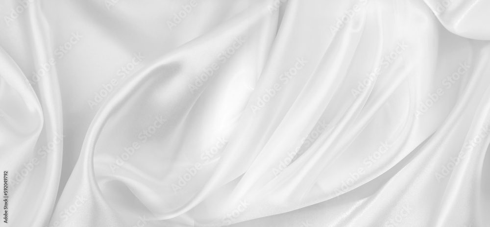 Obraz premium White silk fabric