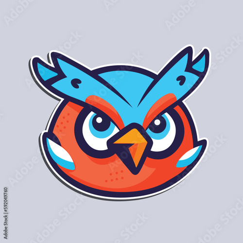 owl with heart on their head