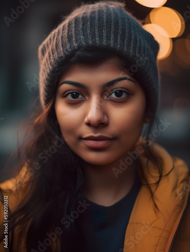 Perfekt professionelles fotografiertes Portrait eines schönen Mädchens / Jungen Frau, generative AI