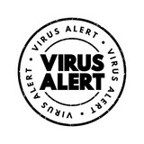 Virus Alert text stamp, concept background
