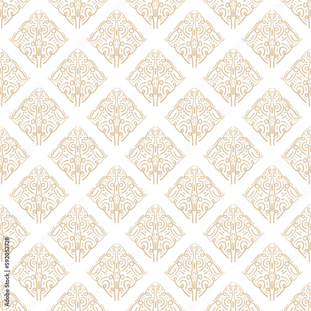 Contemporary seamless pattern. Decorative background in minimalist style. Vector illustration for textile, scrapbook, surface design