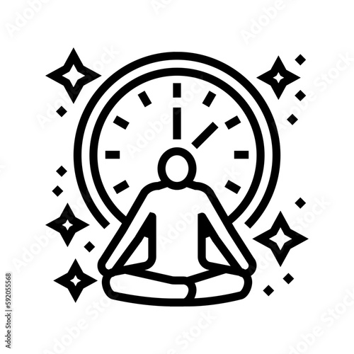 pose position yoga relax line icon vector illustration