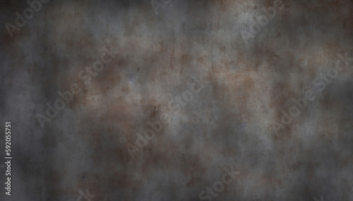 black concrete wall   grunge stone texture   dark gray rock surface background panoramic wide banner. Generative AI