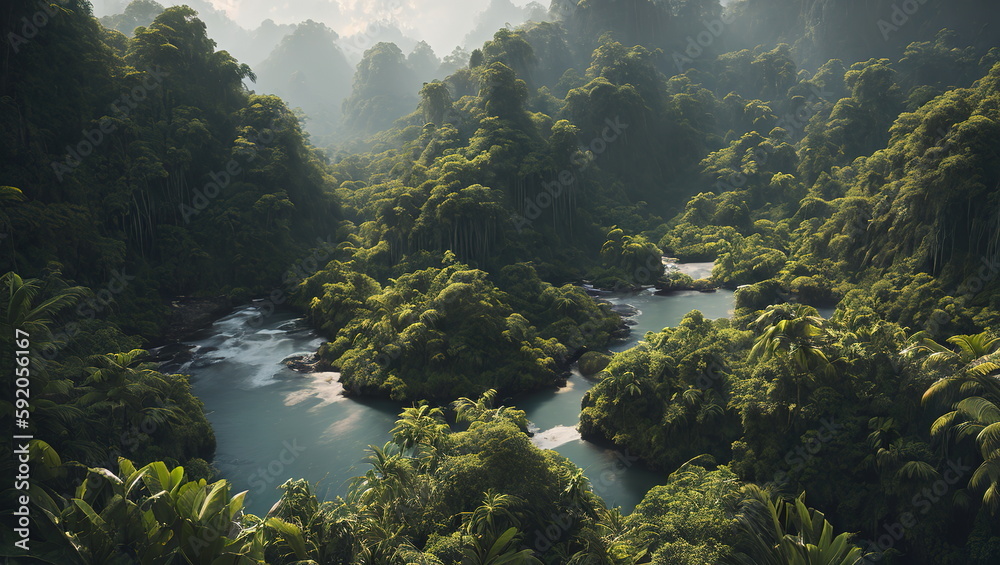 Rain Forest, Generated AI Rain Forest, Generated AI