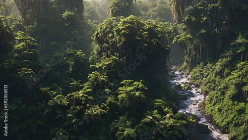 Rain Forest, Generated AI © Marcus