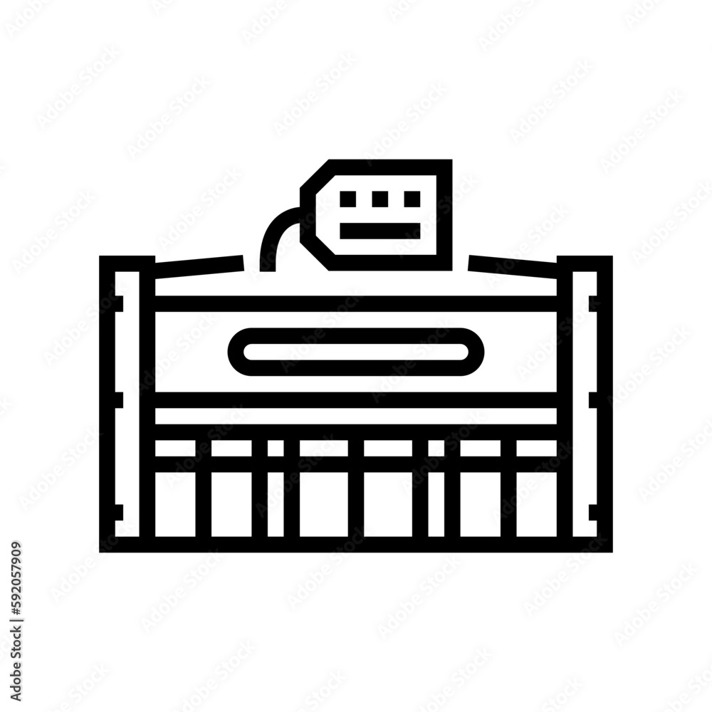 chain store line icon vector illustration chain store line icon vector illustration
