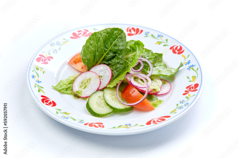 fresh salad on the plate fresh salad on the plate