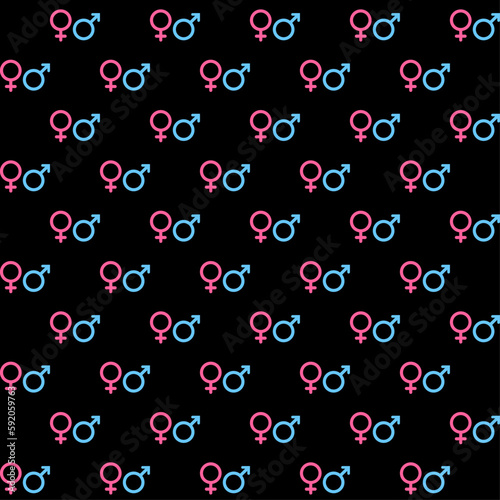 Pattern icons woman and man vector