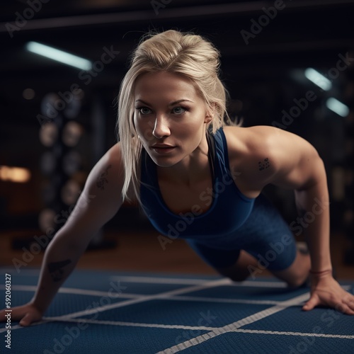 woman doing sport. AI Generated Person