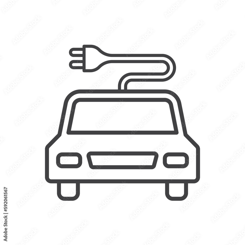 Electric car Icon - Car Charging Icon Electric car Icon - Car Charging Icon