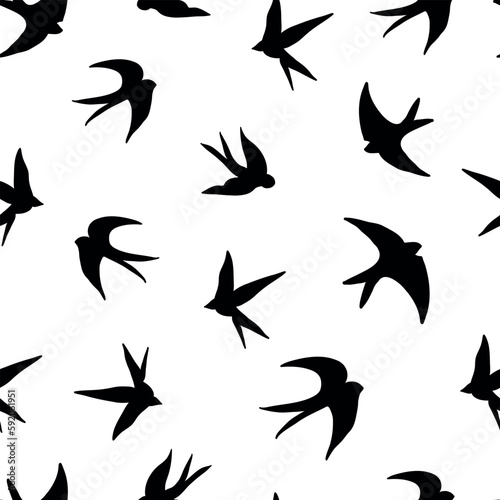 Pattern with small swallows